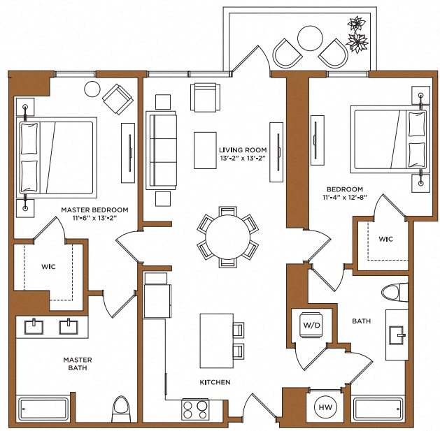 Floor Plan Image of Apartment Apt 3404